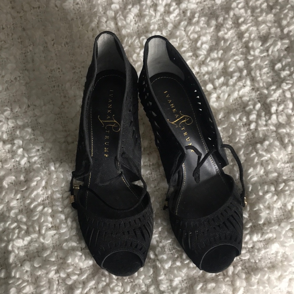 Ivanka Trump faux suede heels.